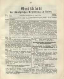 Amtsblatt der K&ouml;niglichen Regierung zu Posen.1904.08.16 Nr.33