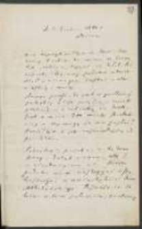 List J&oacute;zefa Ignacego Kraszewskiego do Wawrzyńca Benzelstjerny-Engestr&ouml;ma z 1 grudnia 1880 roku