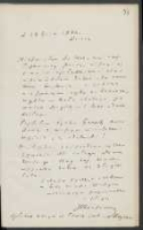 List Józefa Ignacego Kraszewskiego do Wawrzyńca Benzelstjerny-Engeströma z 28 grudnia 1880 roku