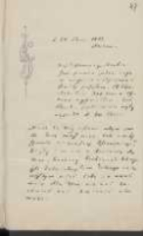 List J&oacute;zefa Ignacego Kraszewskiego do Wawrzyńca Benzelstjerny-Engestr&ouml;ma z 24 stycznia 1881 roku