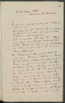 List J&oacute;zefa Ignacego Kraszewskiego do Wawrzyńca Benzelstjerny-Engestr&ouml;ma z 22 maja 1881 roku