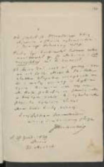 List Józefa Ignacego Kraszewskiego do Wawrzyńca Benzelstjerny-Engeströma z 27 grudnia 1879 roku