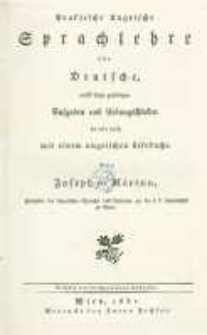 Praktische ungarische Sprachlehre für Deutsche, nebst dazu gehörigen Aufgaben und Uebungsstücken so wie auch mit einem ungarischen Lesebuche