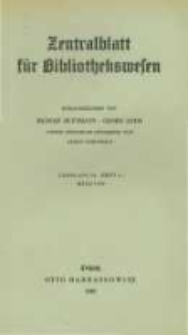 Zentralblatt f&uuml;r Bibliothekswesen. 1939.03 Jg.56 heft 3