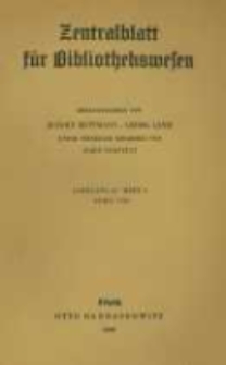 Zentralblatt f&uuml;r Bibliothekswesen. 1939.04 Jg.56 heft 4