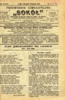 Przewodnik Gimnastyczny "Sok&oacute;ł": organ Dzielnicy Małopolskiej Związku Polskich Gimnastycznych Towarzystw Sokolich 1922.07/08/09 R.39 Nr7/8/9