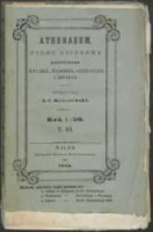 Athenauem: pismo poświęcone historii, literaturze, sztukom, krytyce itd. 1850 Nr3