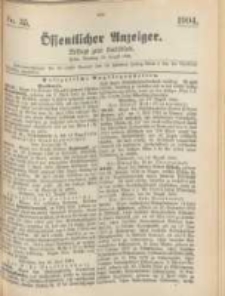 Oeffentlicher Anzeiger. 1904.08.30 Nro.35