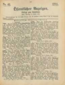 Oeffentlicher Anzeiger. 1904.10.18 Nro.42