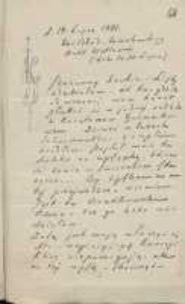 List Józefa Ignacego Kraszewskiego do Wawrzyńca Benzelstjerny-Engeströma z 14 lipca 1881 roku