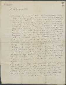 List Józefa Ignacego Kraszewskiego do Wawrzyńca Benzelstjerny-Engeströma z 18 listopada 1881 roku