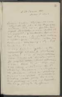 List J&oacute;zefa Ignacego Kraszewskiego do Wawrzyńca Benzelstjerny-Engestr&ouml;ma z 23 stycznia 1882 roku