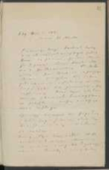 List Józefa Ignacego Kraszewskiego do Wawrzyńca Benzelstjerny-Engeströma z 19 marca 1882 roku