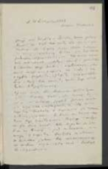 List Józefa Ignacego Kraszewskiego do Wawrzyńca Benzelstjerny-Engeströma z 10 listopada 1883 roku