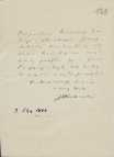 List J&oacute;zefa Ignacego Kraszewskiego do Wawrzyńca Benzelstjerny-Engestr&ouml;ma z 2 stycznia 1884 roku