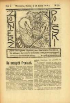 Żołnierz Polski : pismo poświęcone czynowi i doli żołnierza polskiego. R.1 1919 nr35