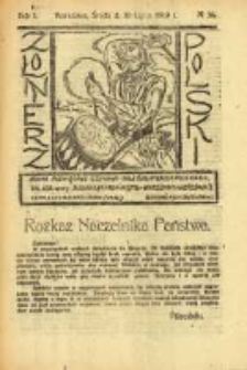 Żołnierz Polski : pismo poświęcone czynowi i doli żołnierza polskiego. R.1 1919 nr36