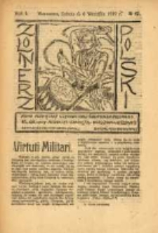 Żołnierz Polski : pismo poświęcone czynowi i doli żołnierza polskiego. R.1 1919 nr47