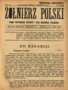 Żołnierz Polski : pismo poświęcone czynowi i doli żołnierza polskiego. R.3 1921 nr39