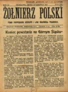 Żołnierz Polski : pismo poświęcone czynowi i doli żołnierza polskiego. R.3 1921 nr41