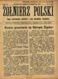 Żołnierz Polski : pismo poświęcone czynowi i doli żołnierza polskiego. R.3 1921 nr41