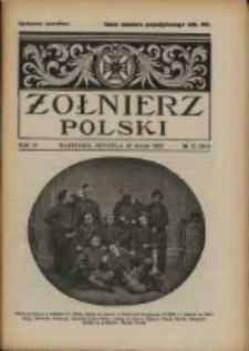 Żołnierz Polski : pismo poświęcone czynowi i doli żołnierza polskiego. R.4 1922 nr22