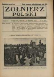 Żołnierz Polski : pismo poświęcone czynowi i doli żołnierza polskiego. R.4 1922 nr35