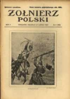 Żołnierz Polski : pismo poświęcone czynowi i doli żołnierza polskiego. R.5 1923 nr8