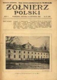 Żołnierz Polski : pismo poświęcone czynowi i doli żołnierza polskiego. R.5 1923 nr47