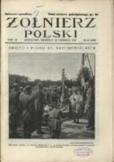 Żołnierz Polski : pismo poświęcone czynowi i doli żołnierza polskiego. R.7 1925 nr24