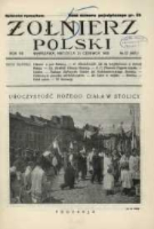 Żołnierz Polski : pismo poświęcone czynowi i doli żołnierza polskiego. R.7 1925 nr25