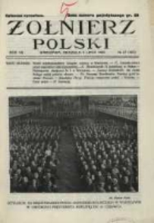 Żołnierz Polski : pismo poświęcone czynowi i doli żołnierza polskiego. R.7 1925 nr27