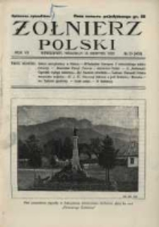 Żołnierz Polski : pismo poświęcone czynowi i doli żołnierza polskiego. R.7 1925 nr33
