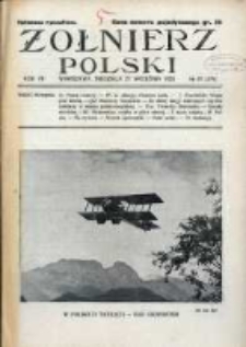 Żołnierz Polski : pismo poświęcone czynowi i doli żołnierza polskiego. R.7 1925 nr39