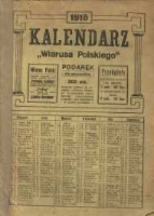Kalendarz Katolicko-Polski i Górniczy na rok 1915.