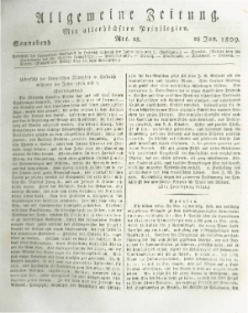 Allgemeine Zeitung: mit allerh&ouml;chsten Privilegien. 1809.01.28 Nro.28