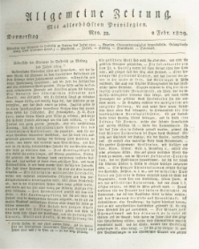 Allgemeine Zeitung: mit allerhöchsten Privilegien. 1809.02.02 Nro.33