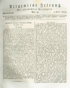 Allgemeine Zeitung: mit allerhöchsten Privilegien. 1809.02.04 Nro.35
