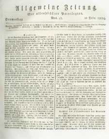 Allgemeine Zeitung: mit allerhöchsten Privilegien. 1809.02.16 Nro.47