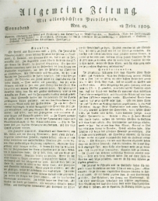 Allgemeine Zeitung: mit allerhöchsten Privilegien. 1809.02.18 Nro.49