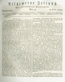 Allgemeine Zeitung: mit allerhöchsten Privilegien. 1809.02.23 Nro.54