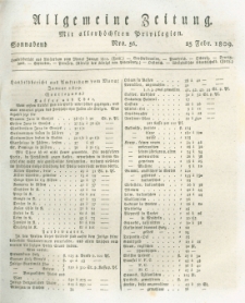 Allgemeine Zeitung: mit allerhöchsten Privilegien. 1809.02.25 Nro.56