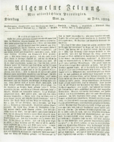 Allgemeine Zeitung: mit allerhöchsten Privilegien. 1809.02.28 Nro.59