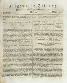Allgemeine Zeitung: mit allerh&ouml;chsten Privilegien. 1809.03.24 Nro.83