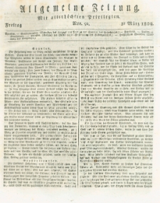 Allgemeine Zeitung: mit allerhöchsten Privilegien. 1809.03.31 Nro.90