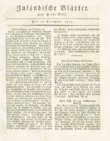 Inländische Blätter. 1813.12.22 Nr4 Probe-Blatt
