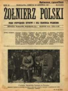 Żołnierz Polski : pismo poświęcone czynowi i doli żołnierza polskiego. R.3 1921 nr38