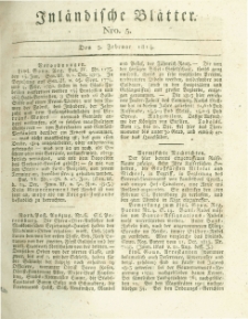 Inländische Blätter. 1814.02.03 Nr5