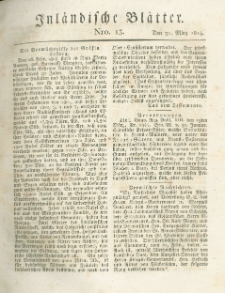 Inländische Blätter. 1814.03.31 Nr13