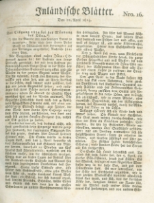 Inländische Blätter. 1814.04.21 Nr16